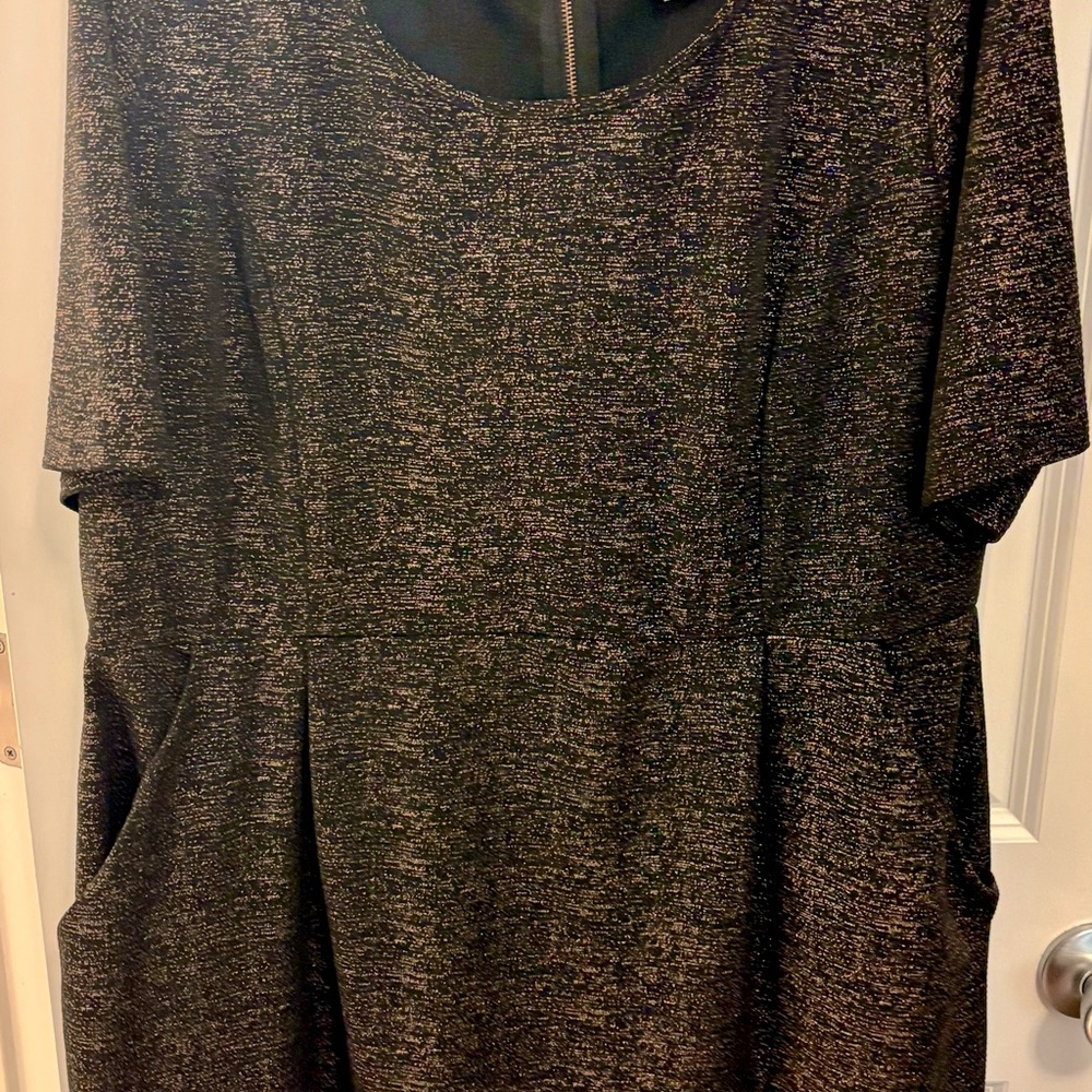 Gold and black plus size dress